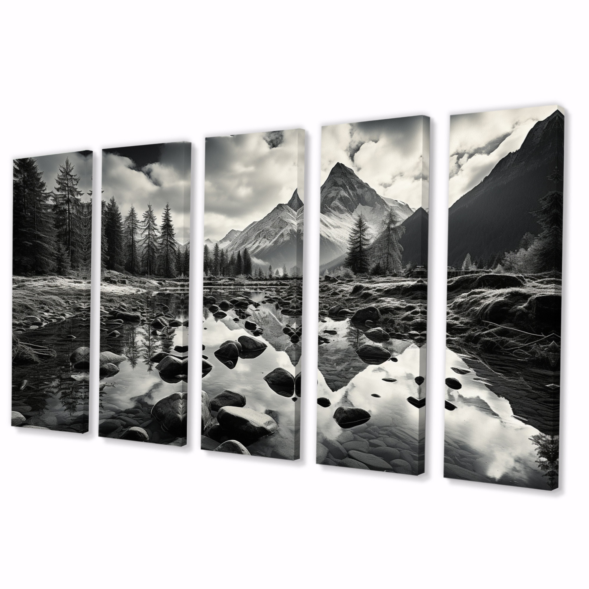 Millwood Pines Canadablack And White Mountain Reflections II